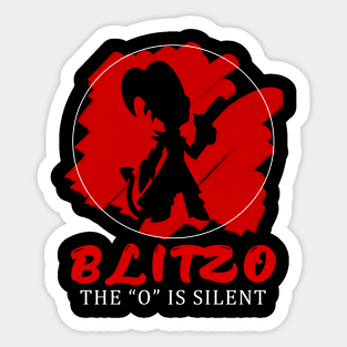 Bloody Helluva Boss Blitzo With His Famous Weapon Sticker